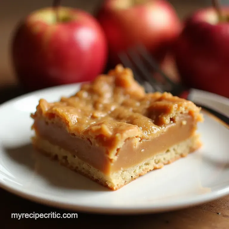 Caramel Apple Dream Bars a Taste of Autumn presentation