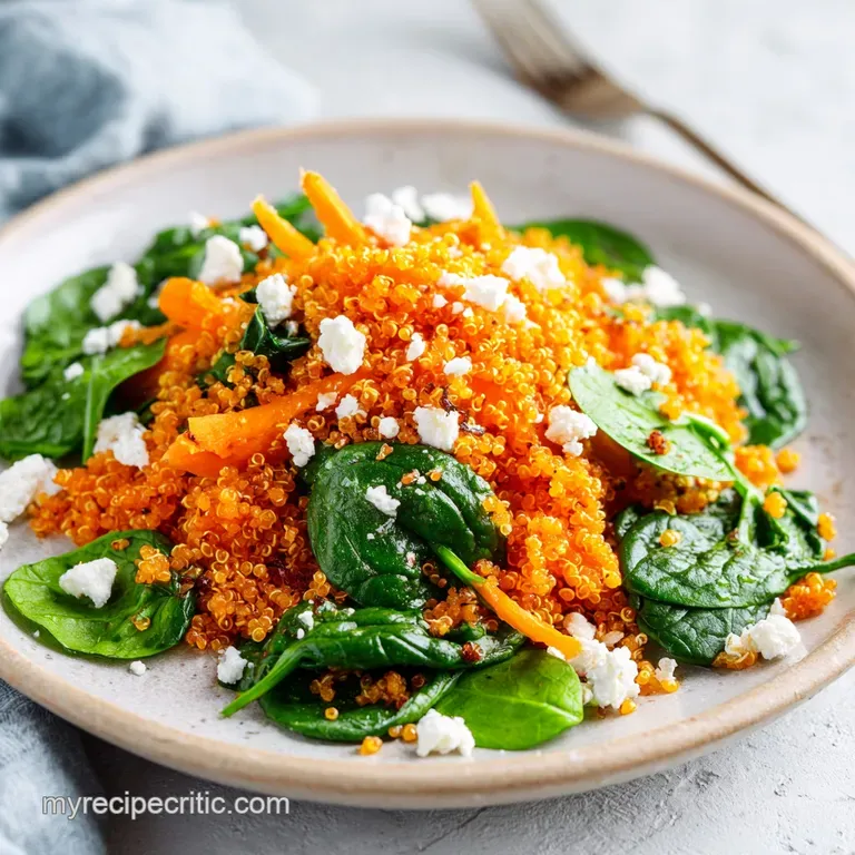 Carrot Salad With Crispy Quinoa and Feta