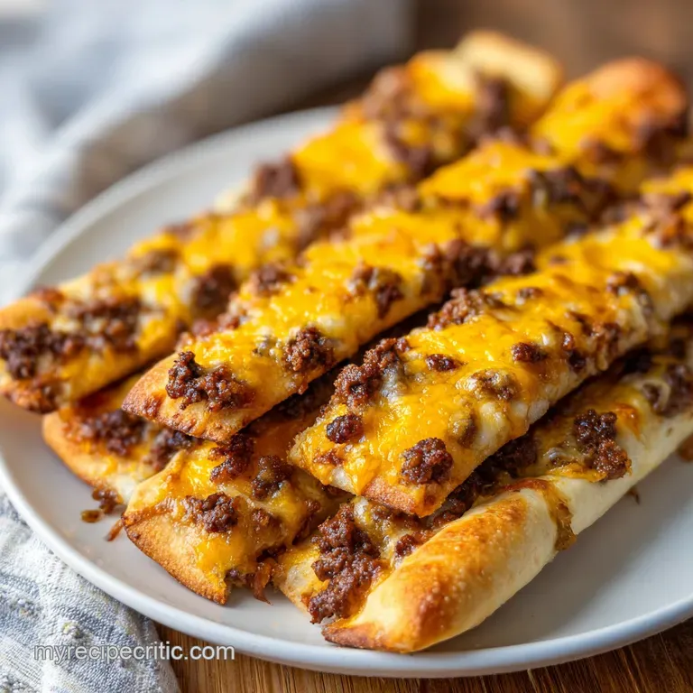 Cheesy Taco Breadsticks: Crispy and Molten