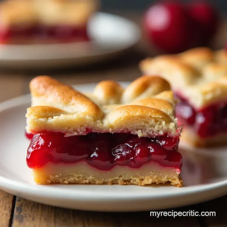 Cherry Pie Bars a Slice of Summer Simplified presentation