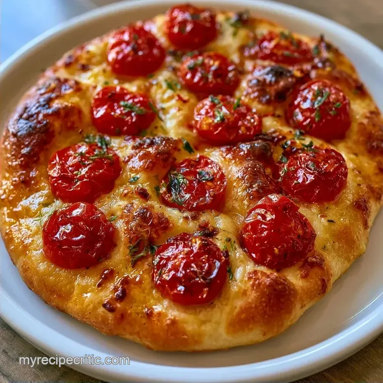 Roasted Cherry Tomato Flatbread Pizza