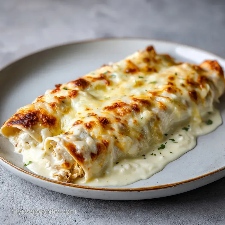 Chicken Enchilada with Sour Cream White Sauce