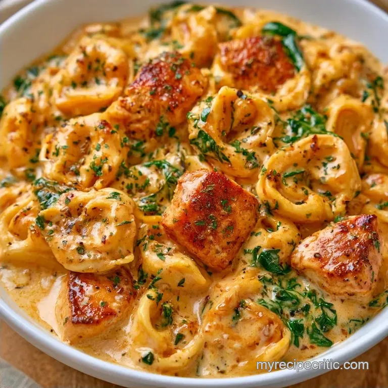 Creamy Chicken Spinach Tortellini in 30 Minutes