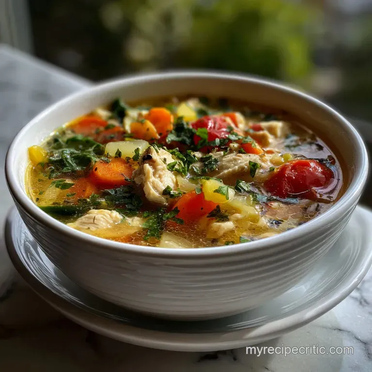 Soup Recipe with Chicken and Vegetables