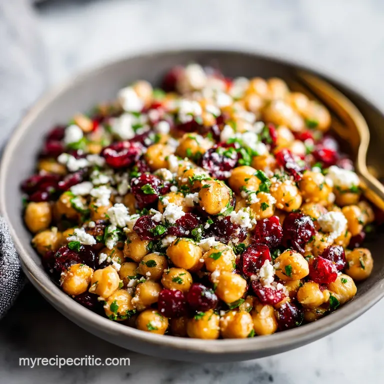 Chickpea Cranberry Salad: Zesty and Crunchy
