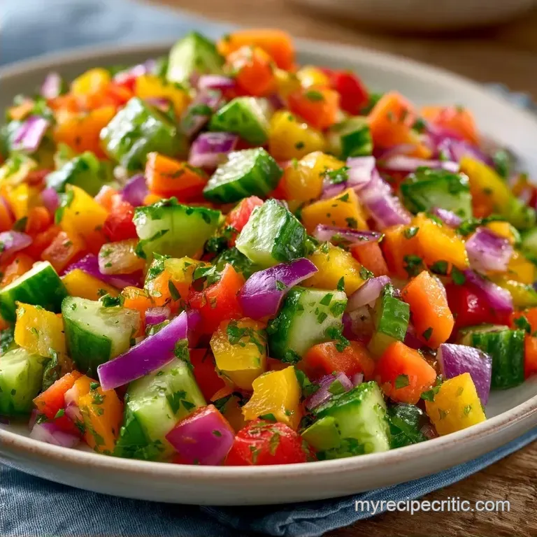 Chopped Fresh Vegetable Salad: Crisp and Zesty