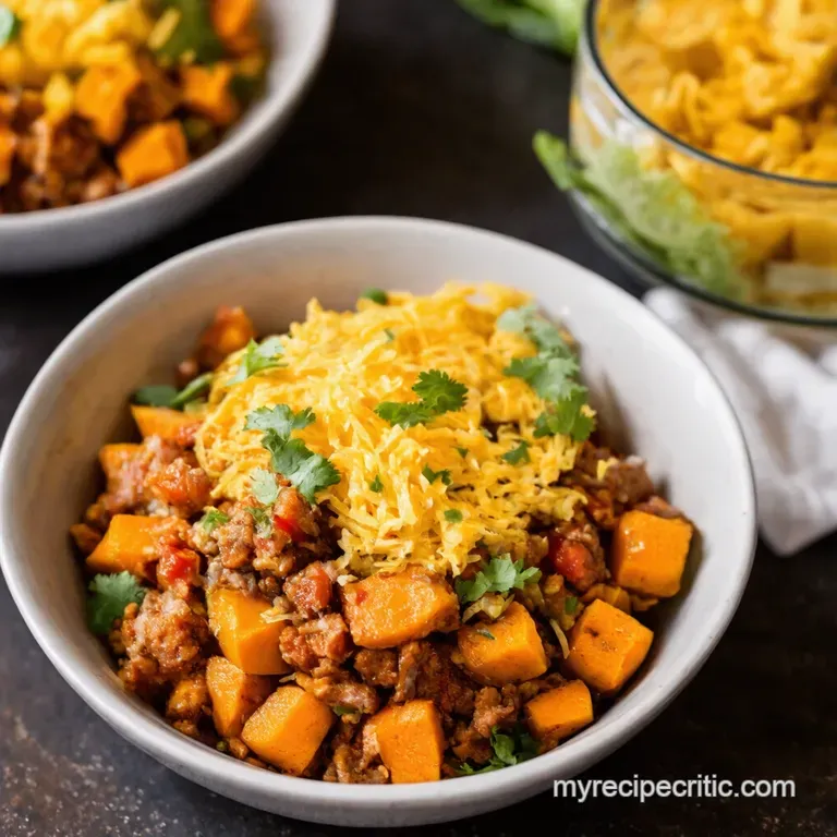 Chorizo Sweet Potato Burrito Bowls presentation