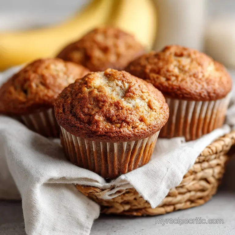 Cinnamon Banana Bread Muffins with Crumb Top