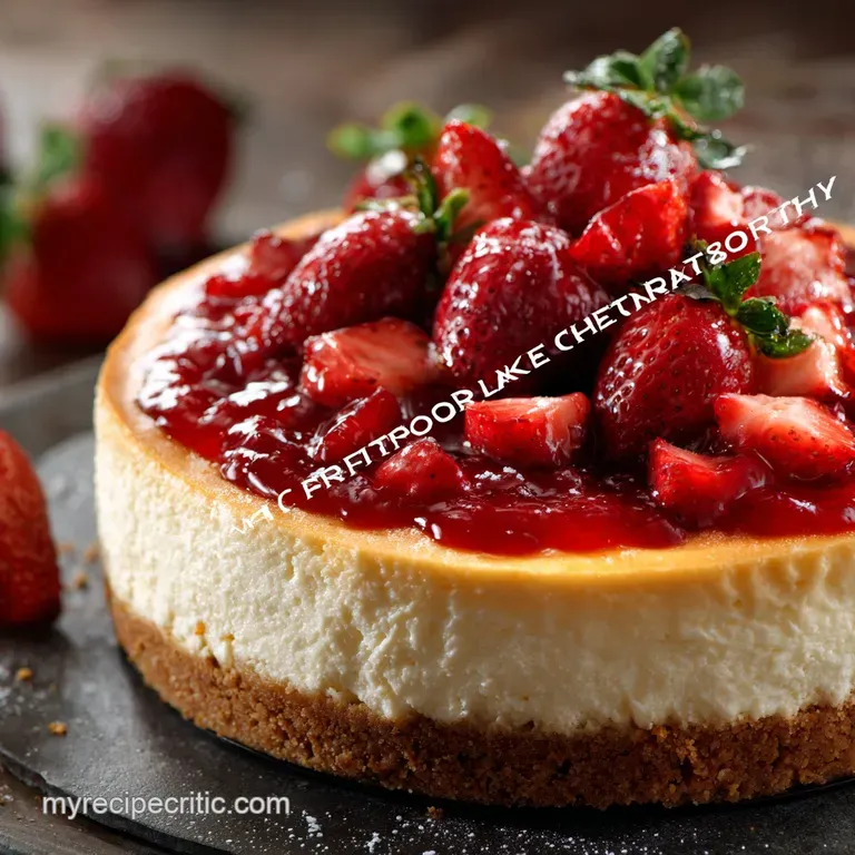 Strawberry Cheesecake the Ultimate Classic Baked Recipe Nocrack presentation