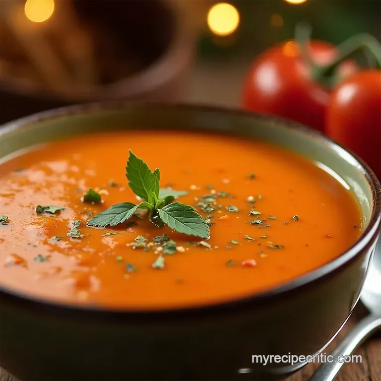 The Silky Smooth Showstopper Classic Creamy Tomato Bisque presentation