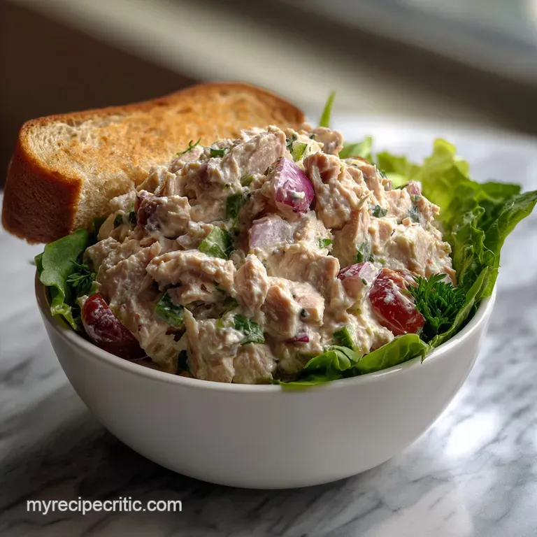 Classic Creamy Deli-Style Tuna Salad presentation