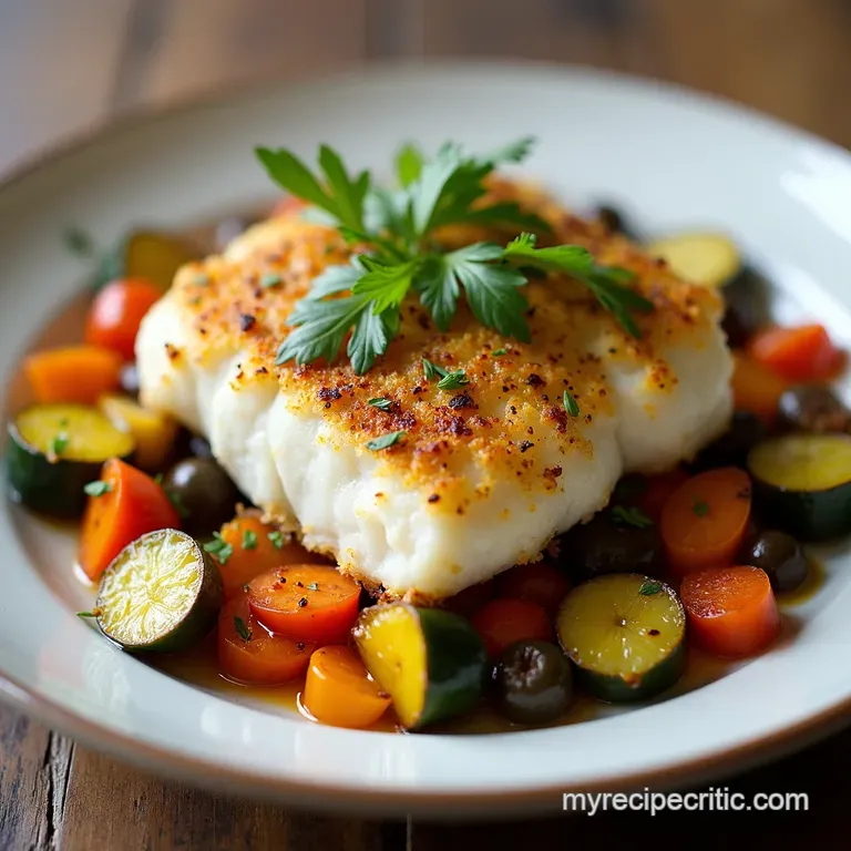 Cod Almighty Baked Cod with Sunshine Roasted Veggies