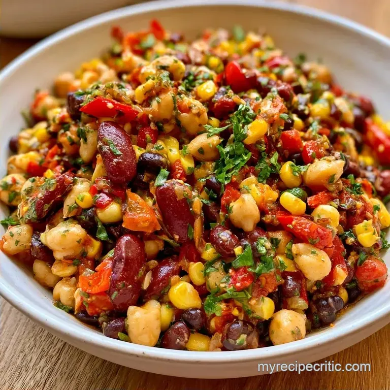 Healthy Cold Bean Salad: Protein-Packed and Zesty