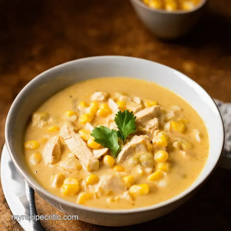 Creamy Chicken and Sweetcorn Chowder a Proper Bowl of Comfort presentation