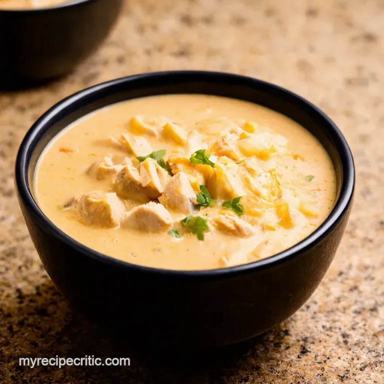 Creamy Chicken Chowder Comfort Food in a Bowl presentation