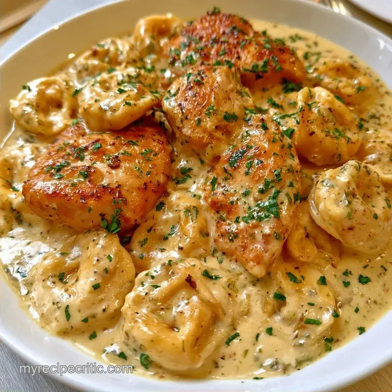 One-Pan Creamy Chicken Tortellini