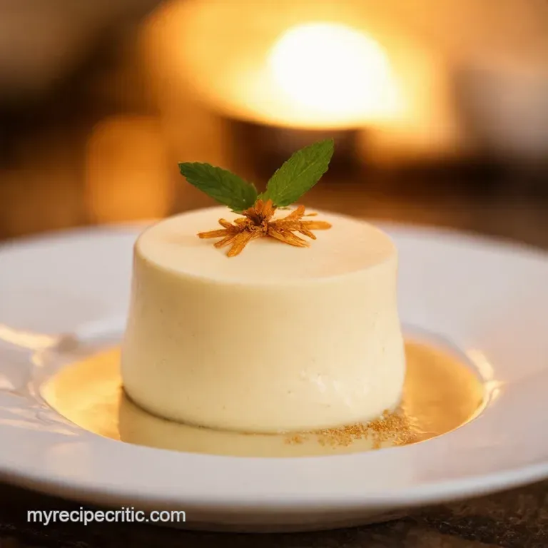 Creamy Coconut Panna Cotta presentation