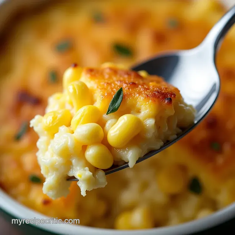 Golden Harvest Creamy Corn Pudding Casserole Sweet Savoury SpoonWorthy