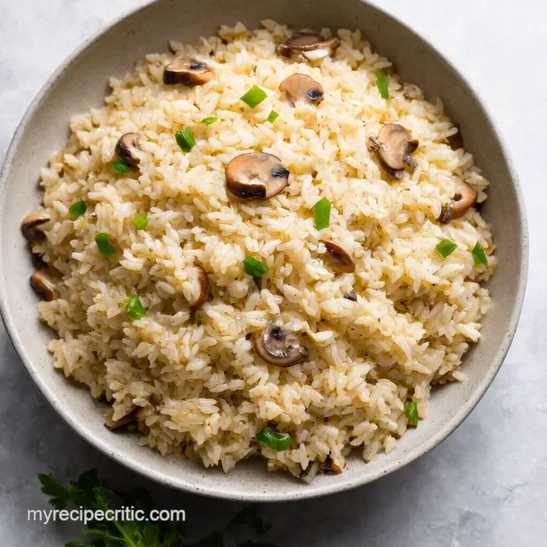 Creamy Dreamy Garlic Mushroom Rice