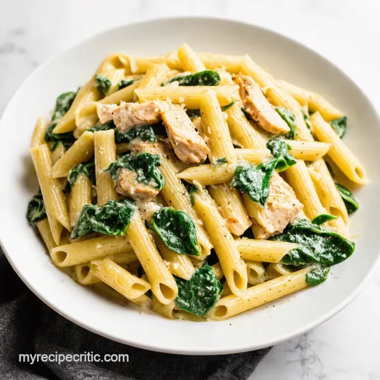 Creamy Lemon Chicken and Spinach Pasta