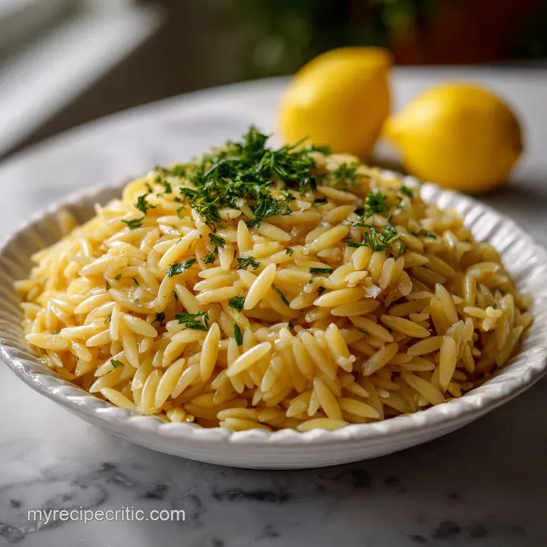 The Best Creamy Lemon Orzo: 25 Minute Recipe presentation