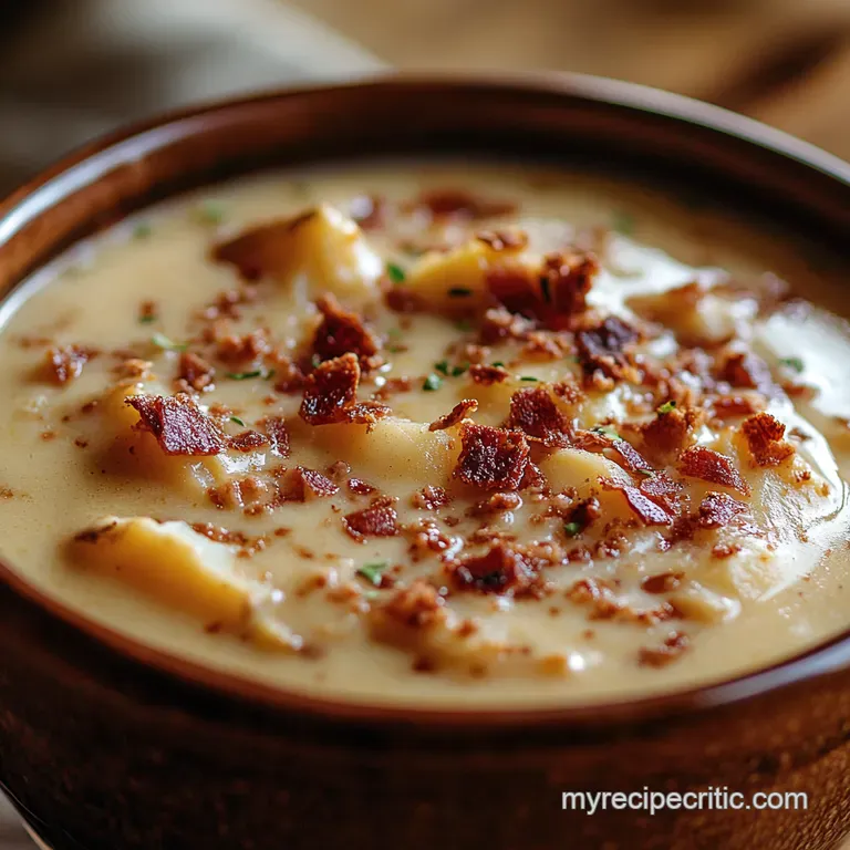 Creamy Loaded Baked Potato Soup presentation