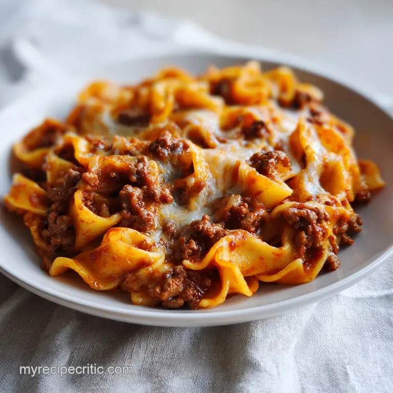 Creamy Rotel Pasta with Ground Beef and Cheese