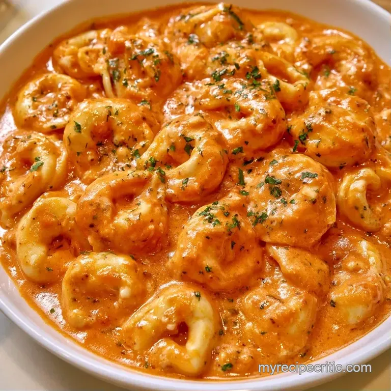 A shallow white bowl filled with glossy pasta in a rich white sauce, garnished with cracked black pepper and herbs.