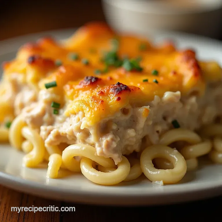 Creamy Tuna Noodle Casserole Elevated Comfort Food presentation