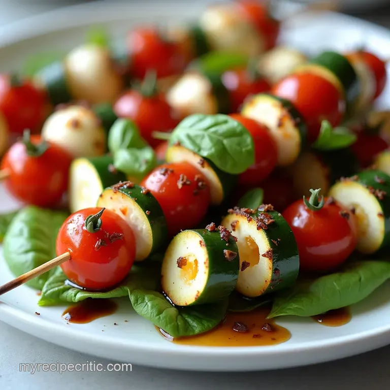 The Ultimate Cool Down Crisp Cucumber Caprese Skewers with Balsamic Drizzle