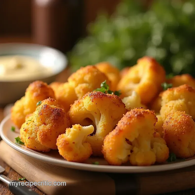 Golden Crown The Ultimate Crispy Baked Cauliflower No Frying Required presentation
