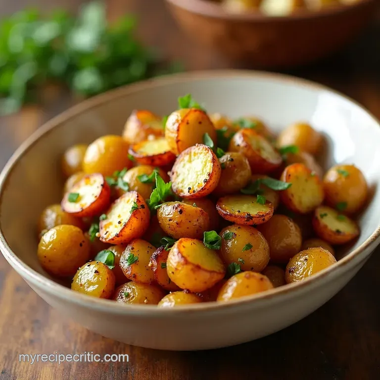 Crispy Herb Roasted Baby Potatoes the Ultimate Side Dish presentation