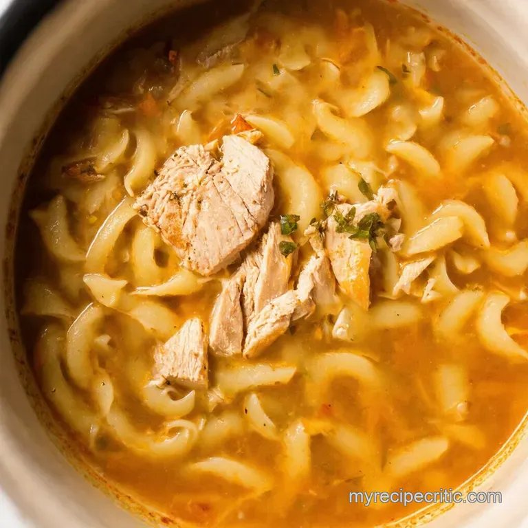Crockpot Chicken Noodle Soup Set It Forget It Comfort presentation