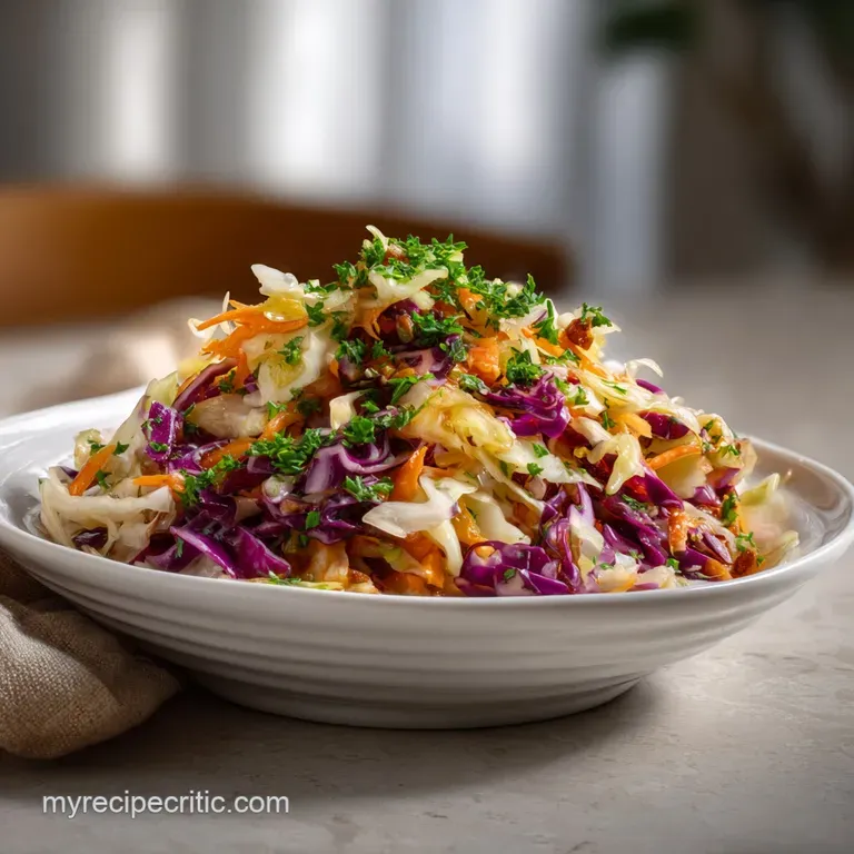Crispy Cabbage Red Cabbage Salad: No Sog Ever presentation