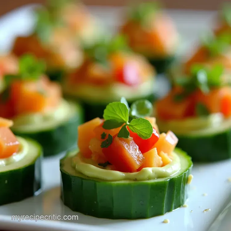 Cucumber Avocado Bites with Lime Chili Kick