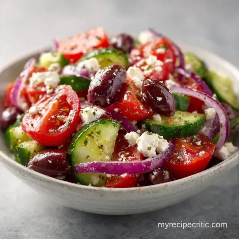 Cucumber Tomato Feta Salad: 10-Minute Greek Style