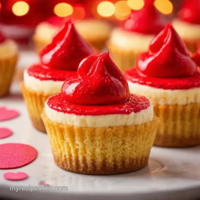 Cupids Kiss Mini Cheesecakes presentation