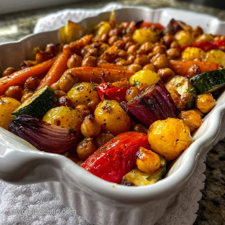 Daniel Fast Recipe with Roasted Vegetables and Chickpeas