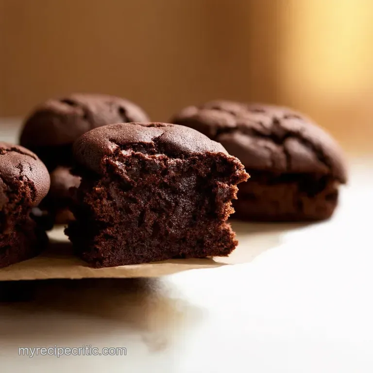 Double Chocolate Fudgy Brownie Cookies a Perfect Bite of Bliss presentation