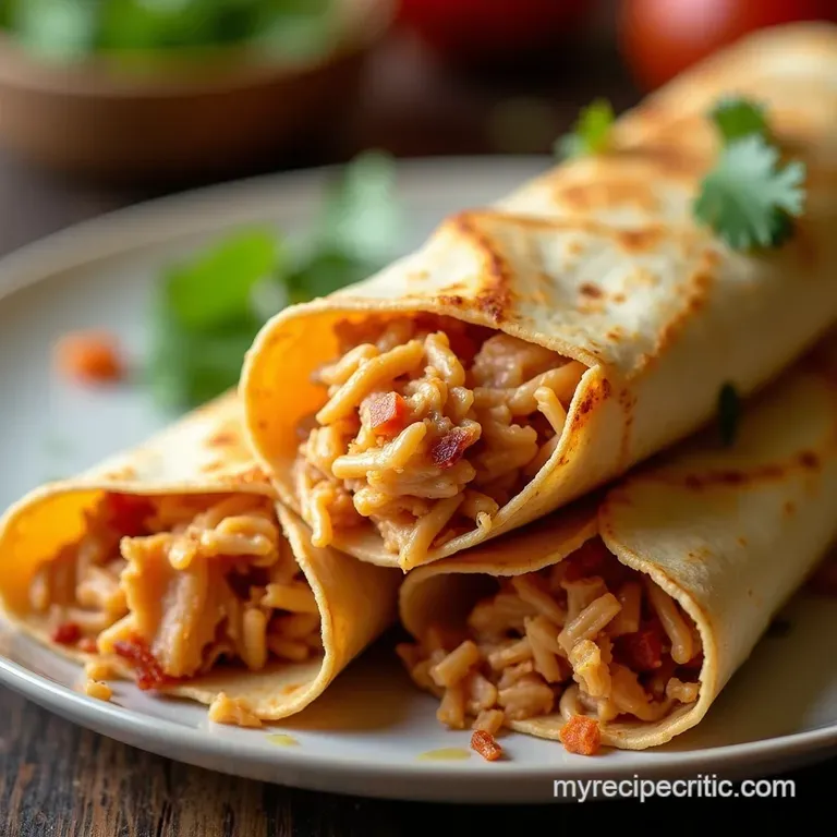 The Crispy Dream Easy Shredded Chicken Flautas OvenBaked or ShallowFried presentation