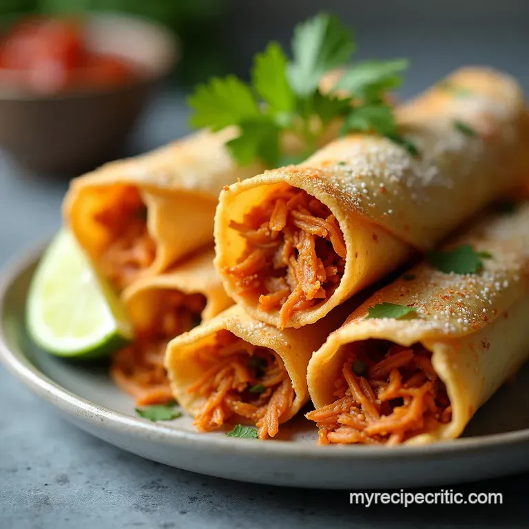 The Crispy Dream Easy Shredded Chicken Flautas OvenBaked or ShallowFried