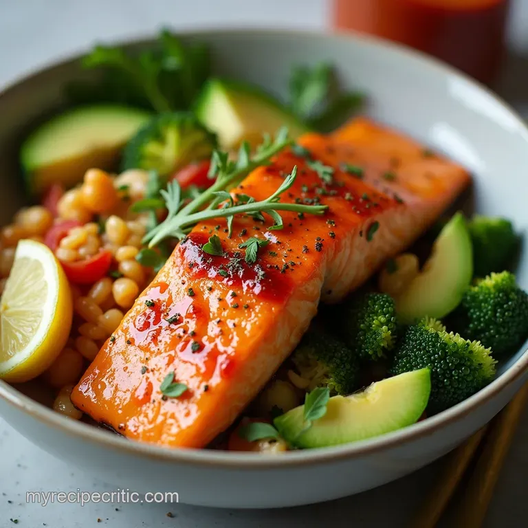 Sticky Sweet Heat Easy Honey Sriracha Glazed Salmon Bowls