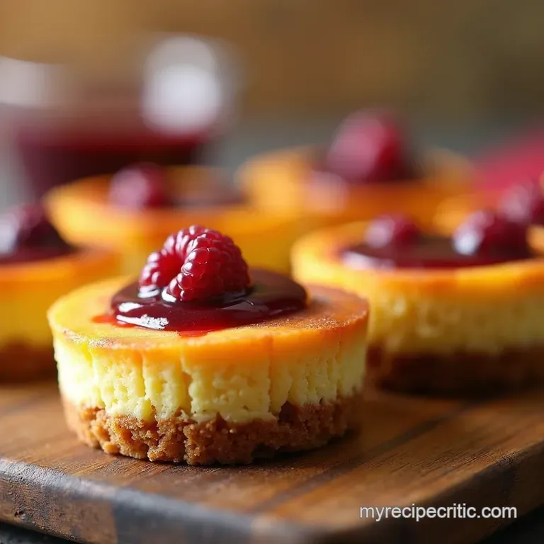 Easy Mini Cheesecakes presentation