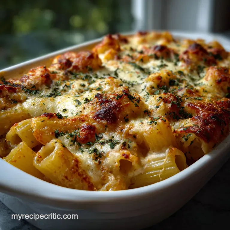 Easy Rigatoni Pasta Bake with Ricotta