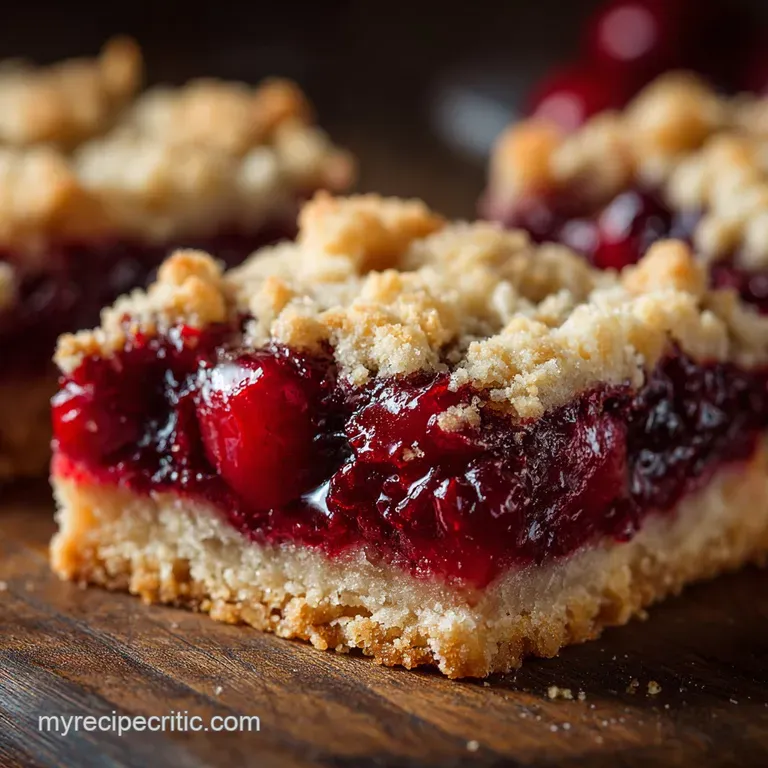 Cherry Pie Bars: the Easy Crumbly Shortbread Recipe presentation