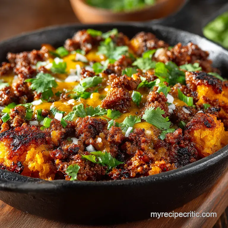 Easy Sweet Potato Taco Skillet Onepan Fiesta presentation
