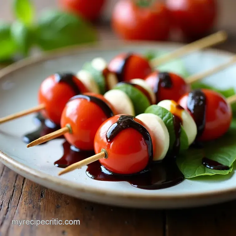 Easy Caprese Skewers with Silky Balsamic Glaze 30 Min Appetizer