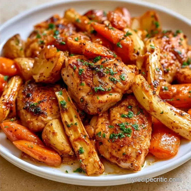 Fall Chicken Thighs with Autumn Vegetables