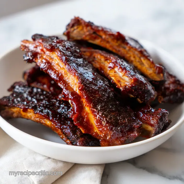 Tender, fall-off-the-bone ribs served with a side of creamy coleslaw, perfectly plated.