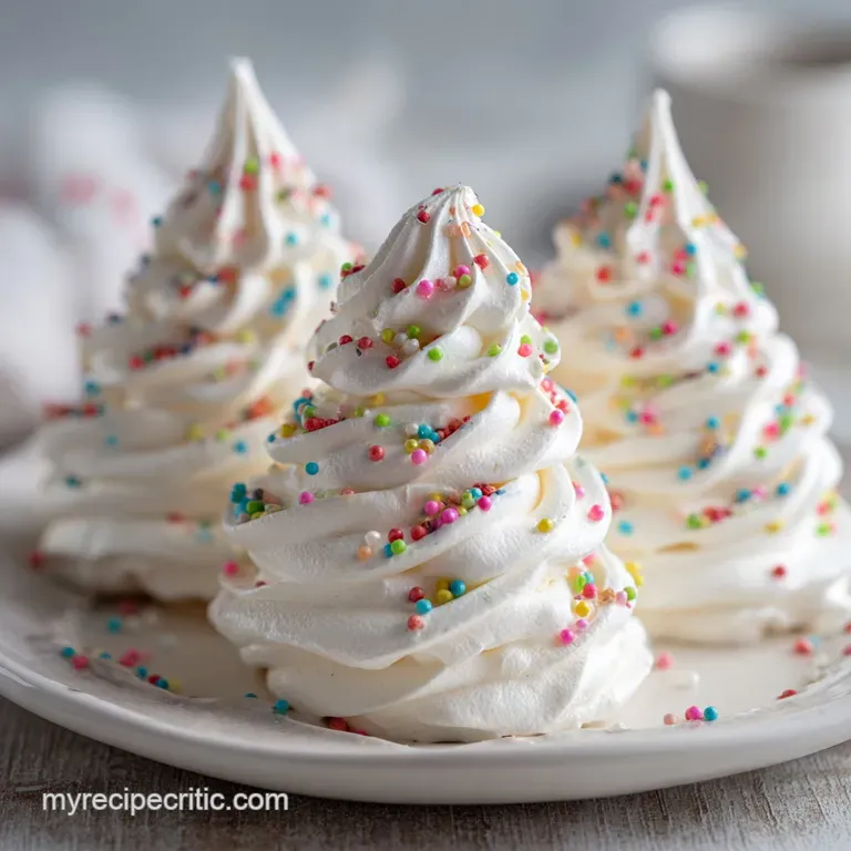 Meringue Christmas Trees: Vanilla Bean Heart